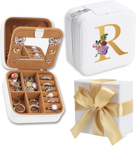 Sieradendoosje met Spiegel en Knopen - Perfect Cadeau voor Vrouwen
