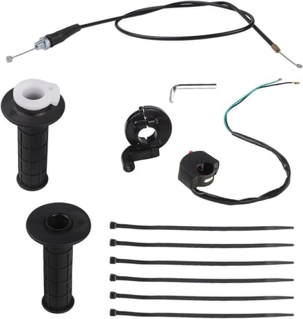 Gaskabel set - Mini-fiets onderdelen - Off-road rijden - Robuuste PP constructie - 15 x 8 x 5 cm - Zwart