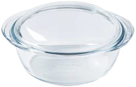 Pyrex Ovenschaal - Braadslede - 1+ 0.4 liter - Rond - Met deksel - glas - 21 x 18 x 10 cm