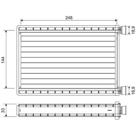 Kachelradiateur, interieurverwarming VALEO 811571