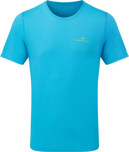 Ronhill Core SS Tee Heren - sportshirts - lichtblauw/geel - Mannen - S