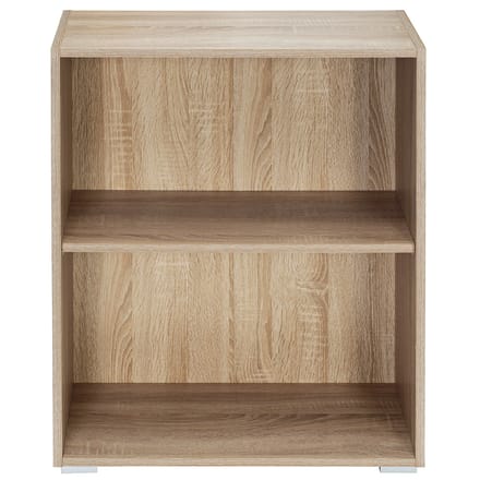 Casaria Boekenkast Vela - 2 Vakken Verstelbaar 77x60x28 cm - Eik