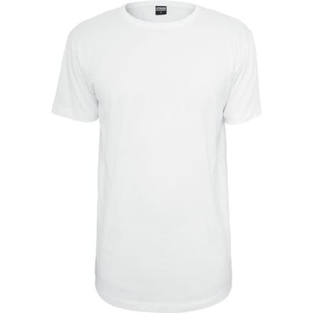 Urban Classics T-shirt - Shaped Long Tee - S tot 5XL - voor Mannen - wit