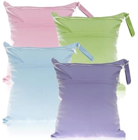 Solidchoice - Set van 4 Waterdichte Herbruikbare Luiertassen voor Baby's
