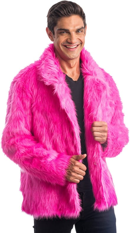 CHAKS - Roze bontjas voor volwassenen - M