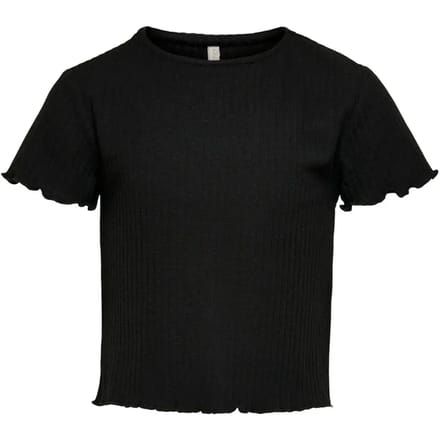 ONLY KOGNELLA S/S O-NECK TOP NOOS JRS Meisjes Top - Black