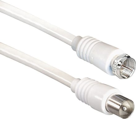 F (m) - Coax IEC (m) coaxkabel / wit - 1,5 meter