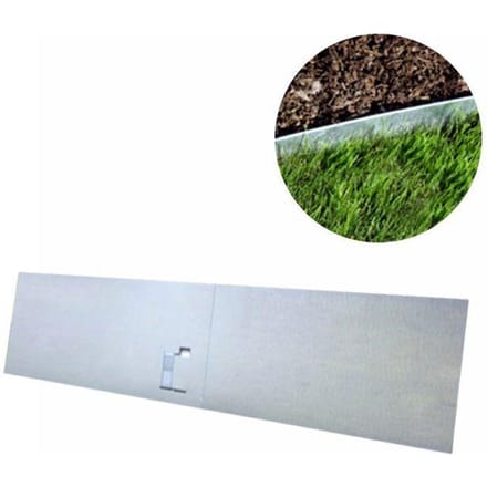 Borderrand metaal 18,5 cm x 120 cm één kleur | Gazonrand | Kantopsluiting, kleur: zonder kleur