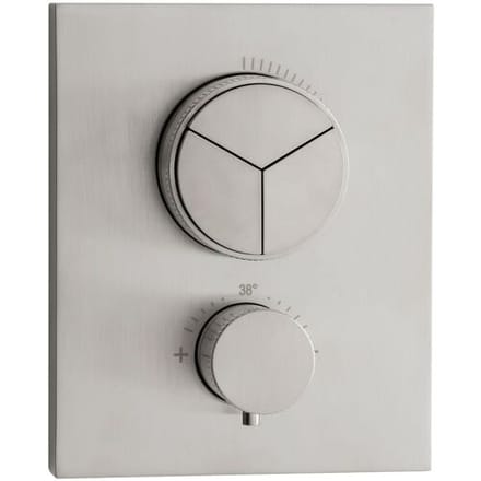 Herzbach DESIGN IX concealed thermostat PUSH square for 3 consumers, 17.803055.2.09