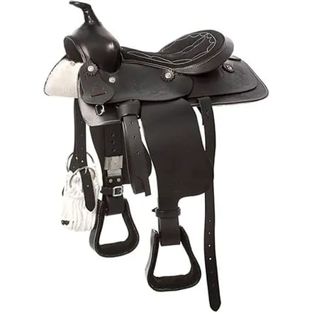 Western zadel voor paard van leer Hispano Hipica