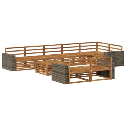 vidaXL - Buiten - bank - set - 9 - st