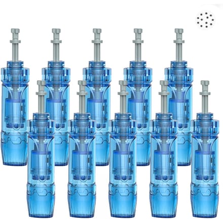 10 stuks elektrische derma-pencartridges 12 pins blauw