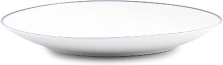 BonBistro Plat bord 20,5cm coupe blue rim Basic White (Set van 6)