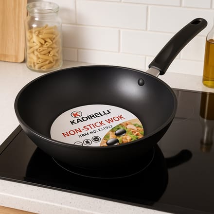Diepe Koekenpan / Wok – 32 cm – Met Anti-aanbak & Comfortabele Handgreep