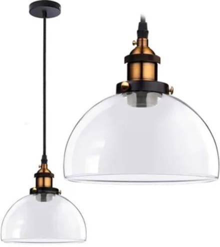 TooLight Moderne hanglamp - geometrisch design - transparant glas - 25 x 28 cm