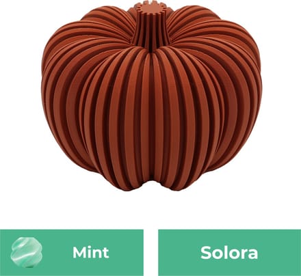Solora pompoen beeld – Decoratief beeld - Mint - 3d geprinte beeld – Herfst woondecoratie - 10CM