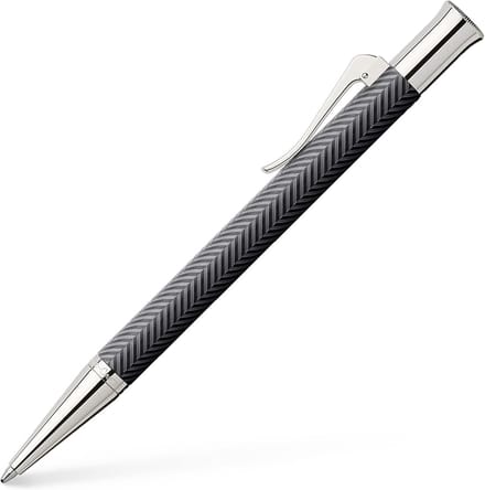 Luxe Rollerball Pen met Guilloche Cisele Patroon, Antraciet