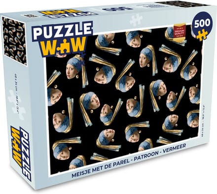 Puzzel Meisje met de parel - Patroon - Vermeer - Legpuzzel - Puzzel 500 stukjes
