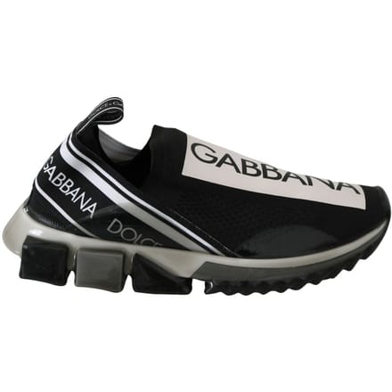 Dolce & Gabbana Zwart Witte SORRENTO Sport Stretch Sneakers