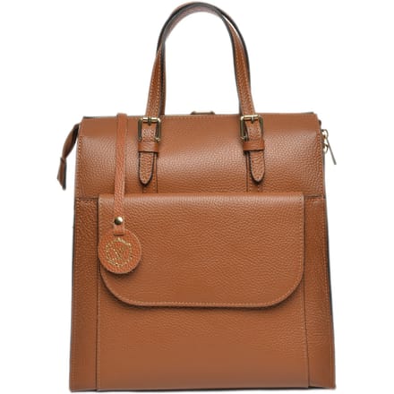 Luisa Vannini Brown Rundleer Tas