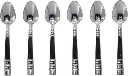 Gerimport Koffielepels/theelepels - 6x - RVS - 12 cm