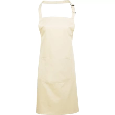 Premier Colours Bib Apron With Pocket PR154 - Natural - One size