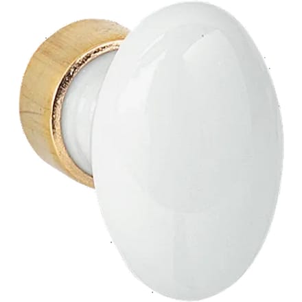 Bertomani Meubelknop - Porselein - Ovaal - 30mm - Set Van 2