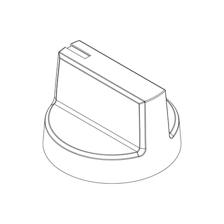 AEG knop, gas, inox 140198887014