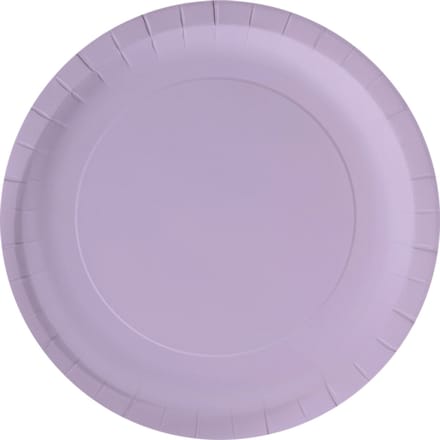 Wegwerpbordjes Pastel Paars, 23cm - 8st