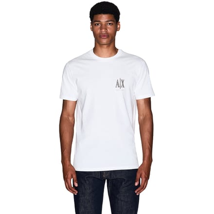 Printed Round Neck Short Sleeve T-shirt - White Shirts