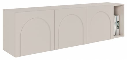 Selsey ARKADIA - TV-kast met drie deuren en gefreesde fronten, Kasjmiergrijs 175 cm
