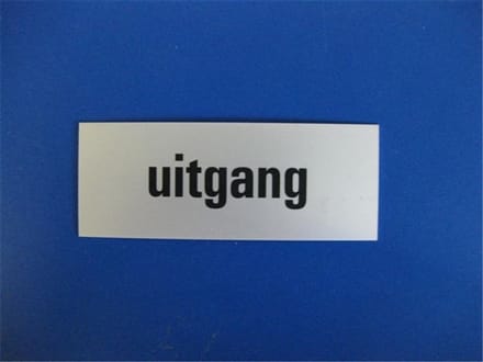 Tekstplaat 130X50Mm Alu Uitgang