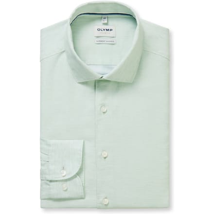 OLYMP Level Five garment washed Overhemd, Body Fit, Kent, Lichtgroen