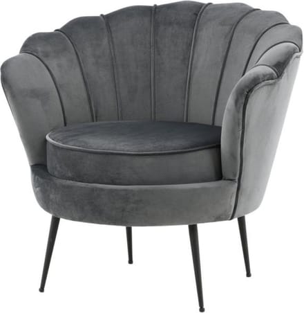 Svea - Rano fauteuil - velvet - donkergrijs
