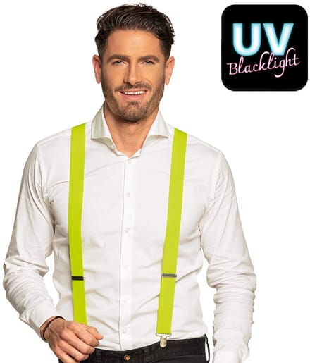 Boland - Bretels Basic neongeel Geel,Neon - Volwassenen - Unisex - Student -
