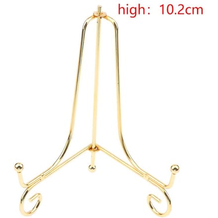 Gouden IJzeren Ambachtelijke Houder Woondecoratie Accessoires Bordstandaard Schilderrek Medaille Displaystandaard 10.2cm geel