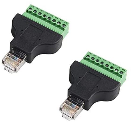 8-pins Ethernet adapter stekker voor LAN-netwerken - RJ45 naar terminalblok