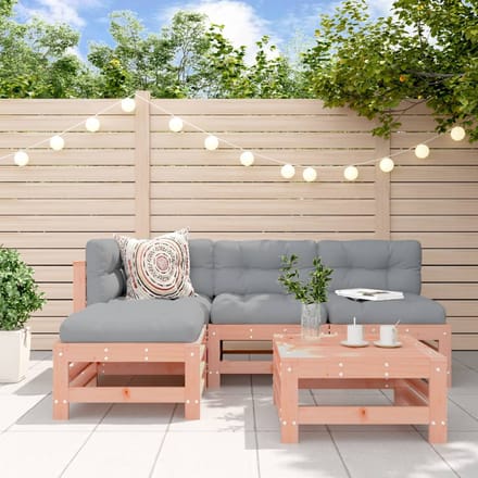 vidaXL - 5-delige - Loungeset - massief - douglashout