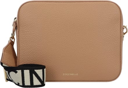 COCCINELLE Leren Schoudertas Tebe Crossover Bag Skin Lichtbruin