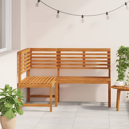 vidaXL - Tuinhoekbank - 140 - cm - massief - acaciahout