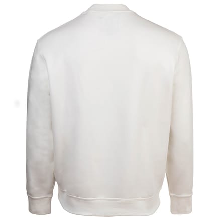 Round Neck Long Sleeve Sweatshirt - White
