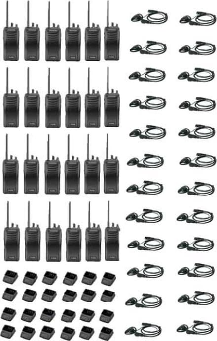Set van 24 stuks Kenwood TK-3501 PMR446 met D-shape oortje en tafelladers