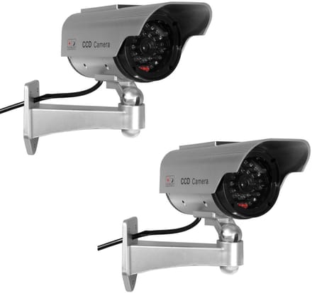 Dummy camera - 2 stuks - voor bewaking van CCTV-camera's op zonne-energie