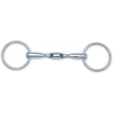 2-rings gebogen paardenbit met dubbele pauze HFI