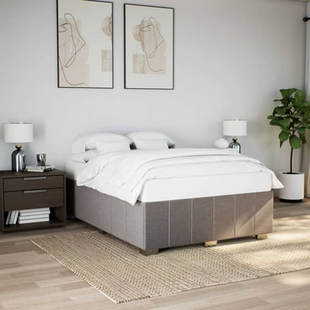 vidaXL - Bedframe - zonder - matras - stof - taupe - 160x200 - cm