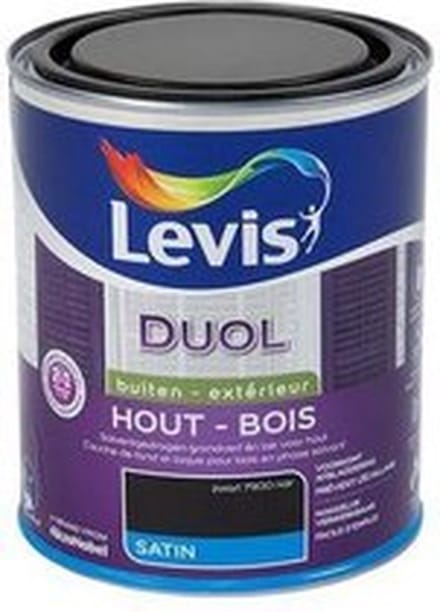 Levis - Duol Hout Buiten Satin - Zwart - 0,75 L