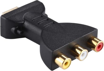 Go Go Gadget - "Vergulde HDMI-Male naar 3-RCA Video-Audio Adapter AV Component Converter voor DVD-Projector"