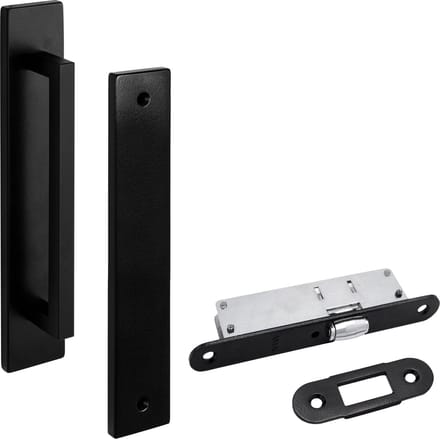 Eliot® schild met greep enkel - incl. rolslot - mat zwart