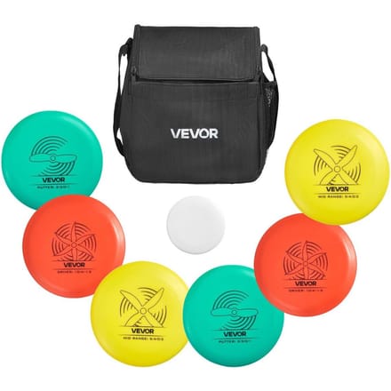 Disc Golf Set, 6 STuks Vliegende Schijven voor Beginners, Disc Golf Starter Set, met Putter, Mid-Range, Driver, Inclusief Mini Marker, Draagbare Rugzak, voor