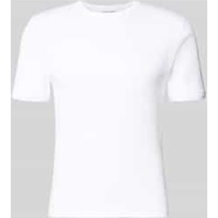 T-shirt in ribbel-look met ronde halslijn